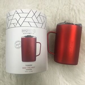 NIB Brumate Toddy 16oz Travel Mug Red Velvet BevLock MUV Collection